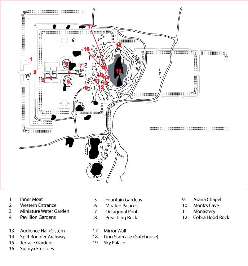 Sigiriya Map (Site Layout)