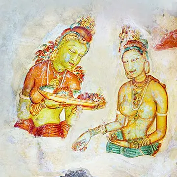 sigiriya frescoes painted in the 5th century