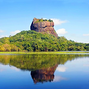 Sigiriya from across the lake