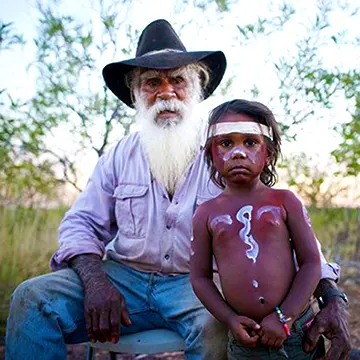 Aboriginal man and child