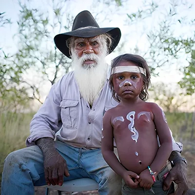 Aboriginal man and child