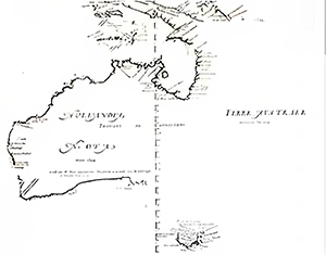 Abel Tasman's map of Nwq Holland