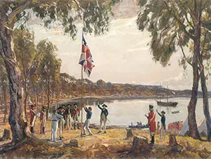 First raising of the flage in Sydney