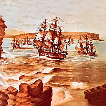 first fleet arriving in Australia