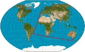 Route taken by the First Fleet